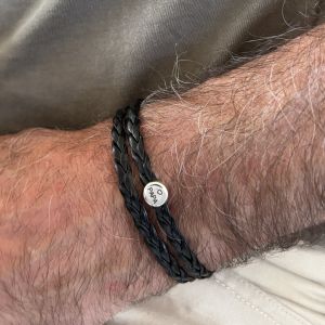 Bracelet pepite papa en argent (gravure au choix)