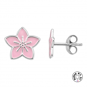 Boucles d'oreilles fleur en argent