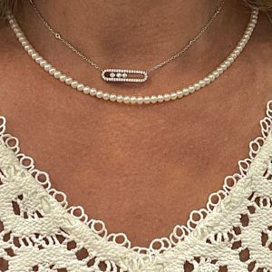 Collier perles de culture 3/4 mm 45 cm