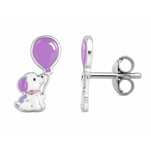 Boucles d'oreilles chiens en argent