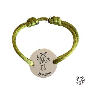 Bracelet jeton 20 mm poule oiseau