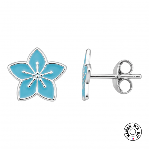 Boucles d'oreilles fleur en argent