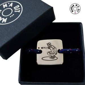 Bracelet joueur boules petanque cible carrée