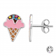 Boucles d'oreilles glace en argent