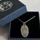 Collier pendentif 20 mm empreintes