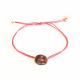 Bracelet bouton bombé argent