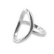 Bague ovale argent ou plaqué or