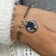 Bracelet chaine 3 coeurs médaille 17 mm