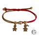 Bracelet 2 petits personnages et zirconium