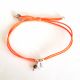 Bracelet lettre 8 mm pompon perle
