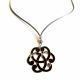 collier arabesque 40 mm argent ou plaque or