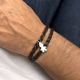 Bracelet simili cuir couleur au choix 1 personnage 16 mm