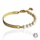 Bracelet demi jonc et perles de culture 6/7 mm