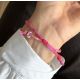 Bracelet octobre rose couleur au choix (5 € reversés à l'association octobre rose) en acier inoxydable