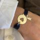 Bracelet cible cœur sur mesure  anse 1 mini médaille au choix