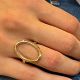 Bague ovale argent ou plaqué or