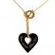 Collier coeur 37 mm gros fermoir