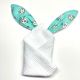 Coffret naissance pour bébé bavoir anneau dentition doudou et lingettes pandas lagon et chaussons